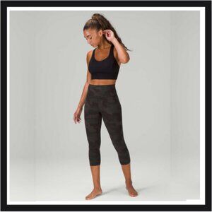 Lululemon Align Crop *21" Heritage 365 Camo Deep Coal Multi